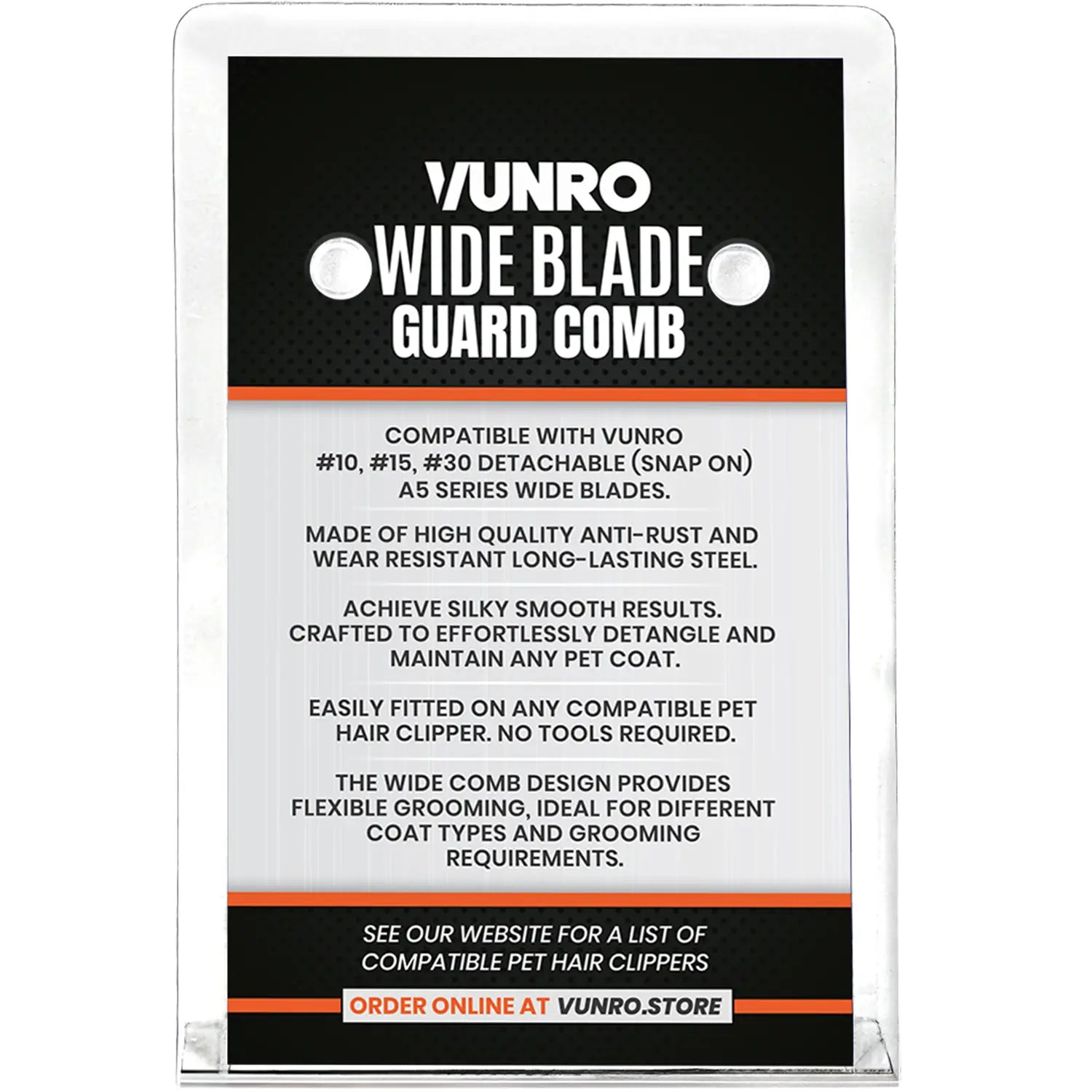 6mm ColorMax (1/4″) Wide Blade Comb Attachment by VUNRO